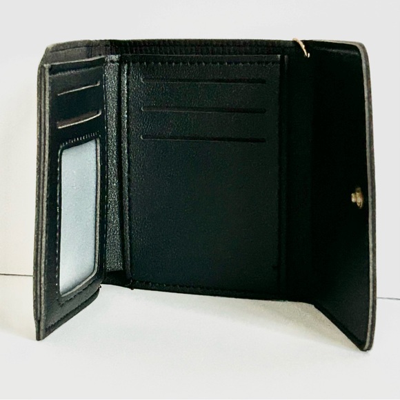 🌸Super Cute Cat/Kitten Wallet. Black w/ White Cat & Paw Charm - Picture 5 of 9